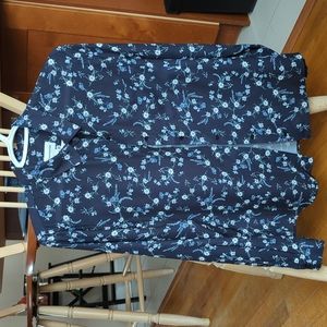 Winter Floral Frank and Oak collared blouse